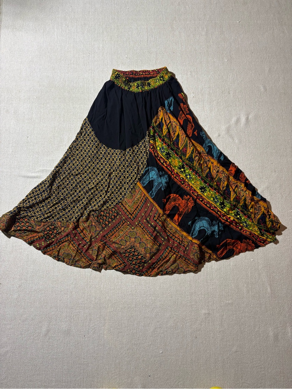 Vintage Holly Bohemian Horse 🐎 Patchwork Maxi Skirt